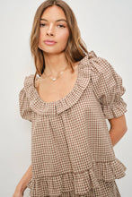 Load image into Gallery viewer, Kora Frill Gingham Top

