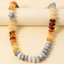 Load image into Gallery viewer, Mixed Marble Resin Disc Beads Necklace
