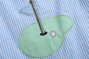 Blue Gingham Golf Hole Shortall