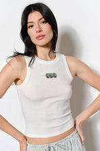 Load image into Gallery viewer, Pretty Garbage Olive Bead Embroidered Tank
