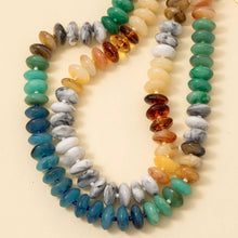 Load image into Gallery viewer, Mixed Marble Resin Disc Beads Necklace
