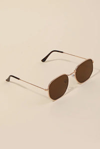 Hexagon Thin Frame Sunglasses