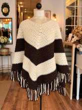 Load image into Gallery viewer, Vintage Hand-knit Fringe Ponch
