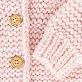 Blush Pink Garter Stitch Cardigan Sweater