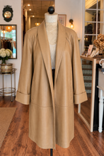 Load image into Gallery viewer, Vintage Tan Leather Trench Coat

