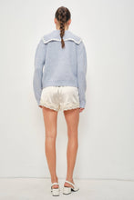 Load image into Gallery viewer, Pretty Garbage Lace Trim Tie Front Collar Cardigan
