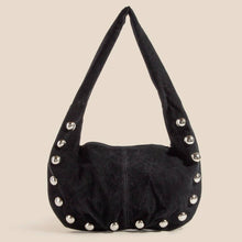 Load image into Gallery viewer, Metallic Sphere Studded Soft Hobo Shoulder Bag
