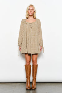 Pretty Garbage Plaid Babydoll Mini Dress