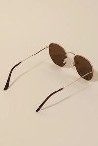 Hexagon Thin Frame Sunglasses