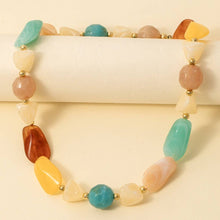 Load image into Gallery viewer, Marble Resin And Metallic Beads Necklace
