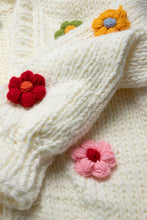Load image into Gallery viewer, Knitted Floral Appliqué Cardigan
