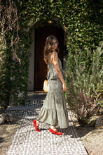 Load image into Gallery viewer, Gingham Tie Strap Peplum Top
