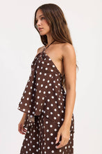 Load image into Gallery viewer, Emory Polka Dot Asymmetrical Halter Top
