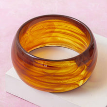 Load image into Gallery viewer, Wide Smooth Resin Bangle Bracelet
