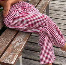 Load image into Gallery viewer, Gingham Lounge Pant- Red
