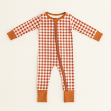 Load image into Gallery viewer, Polished Prints Plaid Gingham Zip Bamboo Sleeper
