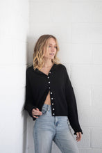 Load image into Gallery viewer, Soft Lightweight Black Piper Cardigan
