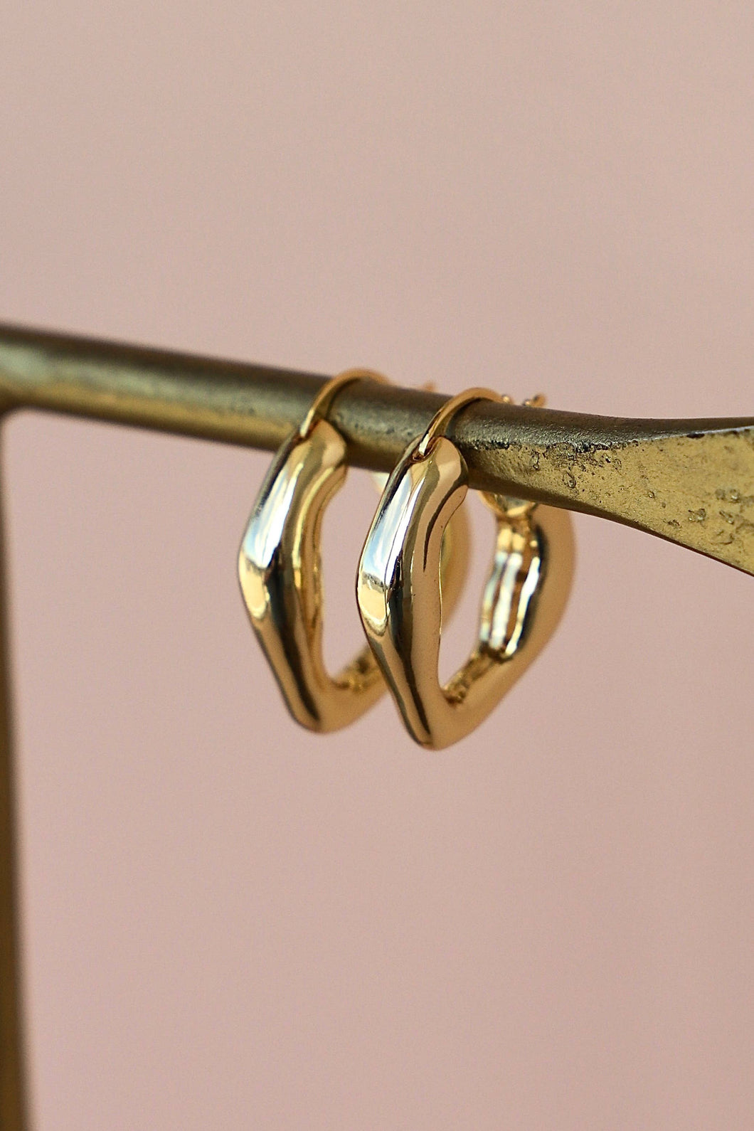 Katie Waltman Gold Twisted Hoops