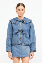 Load image into Gallery viewer, Sofie The Label Kensie Denim Ruffle Collar Jacket
