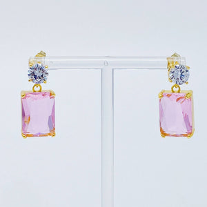 Banquet In Castle Jewel Earrings: Blush Pink