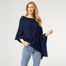 Load image into Gallery viewer, Lightweight Poncho - Navy
