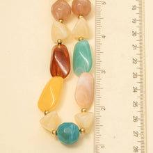 Load image into Gallery viewer, Marble Resin And Metallic Beads Necklace
