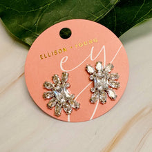 Load image into Gallery viewer, Shine Crusted Jewel Stud Earrings
