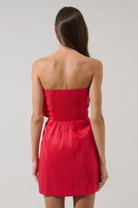 Sugarlips Strapless Bow Mini Dress