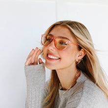 Load image into Gallery viewer, Blue Light Blocker Glasses: Retro Teal Frame
