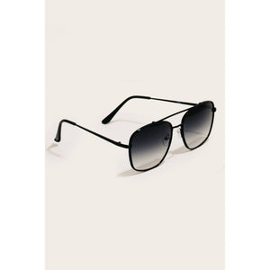 Metallic Wire Frame Aviator Sunglasses