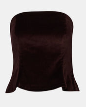 Load image into Gallery viewer, Steve Madden Dawnette Strapless Peplum Top
