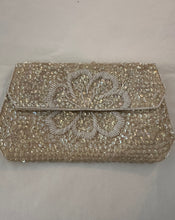 Load image into Gallery viewer, Vintage Cream Sequin Ivory Beaded Clutch
