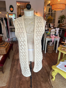 Vintage Crotchet Knit Vest