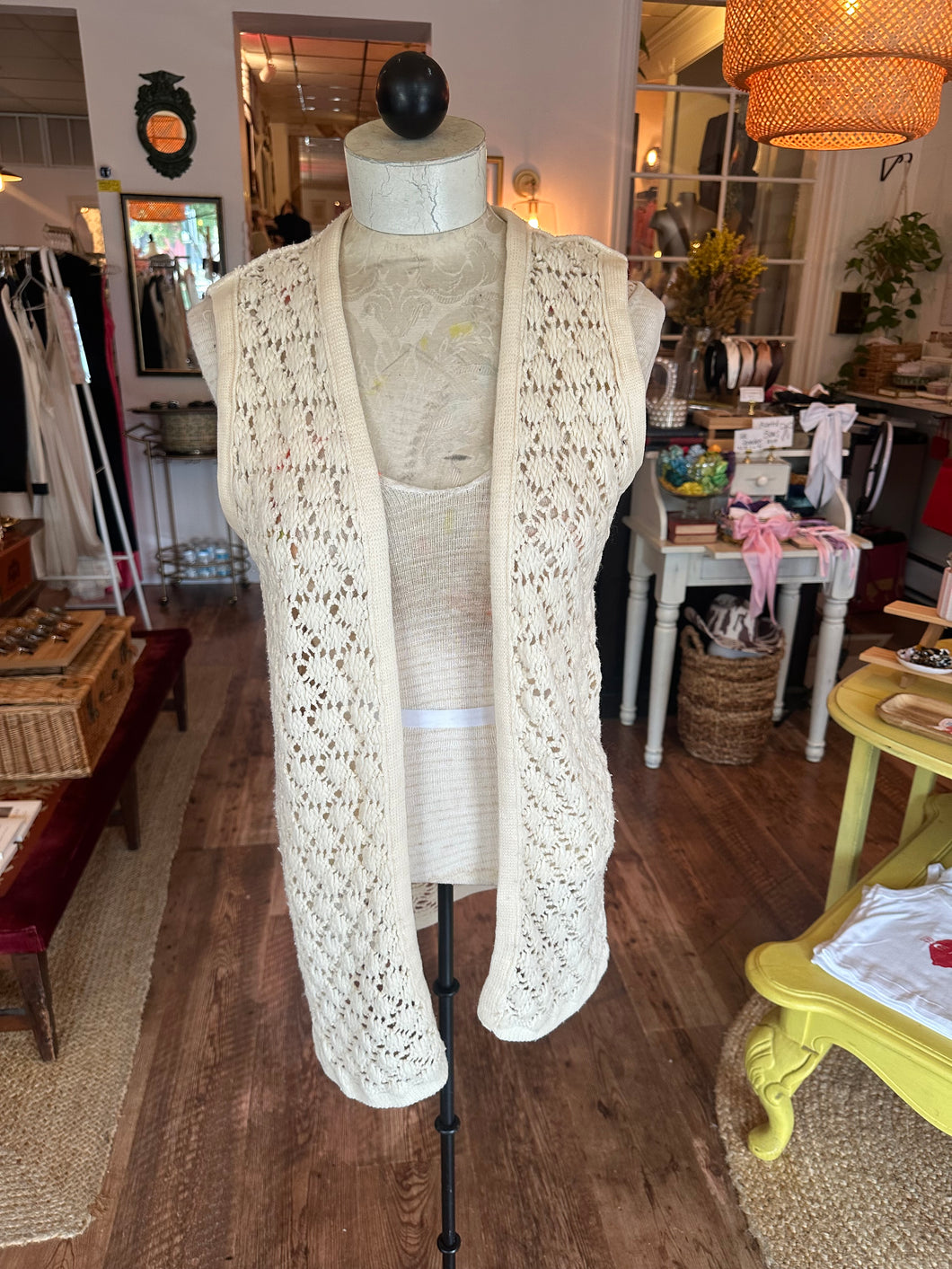 Vintage Crotchet Knit Vest