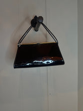 Load image into Gallery viewer, Vintage Black Patent Leather Handle Purse
