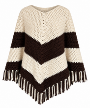 Load image into Gallery viewer, Vintage Hand-knit Fringe Ponch
