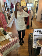 Load image into Gallery viewer, Steve Madden Selinna Floral Lace Mock Neck Dress
