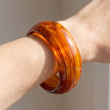 Load image into Gallery viewer, Wide Smooth Resin Bangle Bracelet
