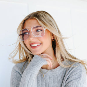 Blue Light Blocker Glasses: Retro Teal Frame