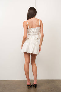 Pretty Garbage Ruched Mini Skirt