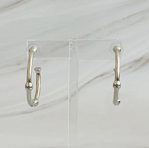 Golden Elegance Hoop Earrings: Silver
