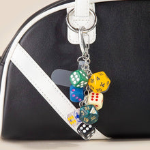 Load image into Gallery viewer, Mixed Seven Dice Chain Bag Charm
