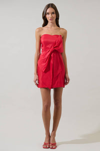 Sugarlips Strapless Bow Mini Dress