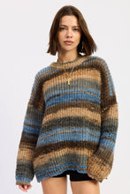 Load image into Gallery viewer, Pretty Garbage Oversized Knit Striped Sweater
