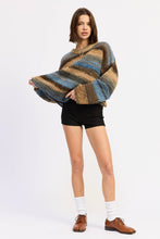 Load image into Gallery viewer, Pretty Garbage Oversized Knit Striped Sweater
