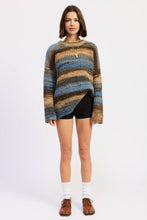 Load image into Gallery viewer, Pretty Garbage Oversized Knit Striped Sweater
