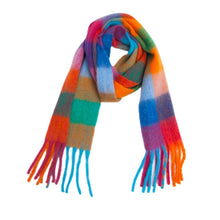 Load image into Gallery viewer, Plaid Fringe Oversized Blanket Scarf
