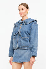Load image into Gallery viewer, Sofie The Label Kensie Denim Ruffle Collar Jacket
