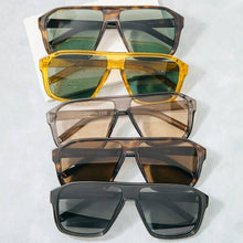 Load image into Gallery viewer, Oversized Shield Flat Top Aviator Sunglasses
