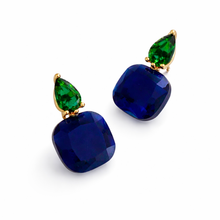 Load image into Gallery viewer, Lustre Duo Drop Earrings – Sculpted Oval with Petite Accent Detail
